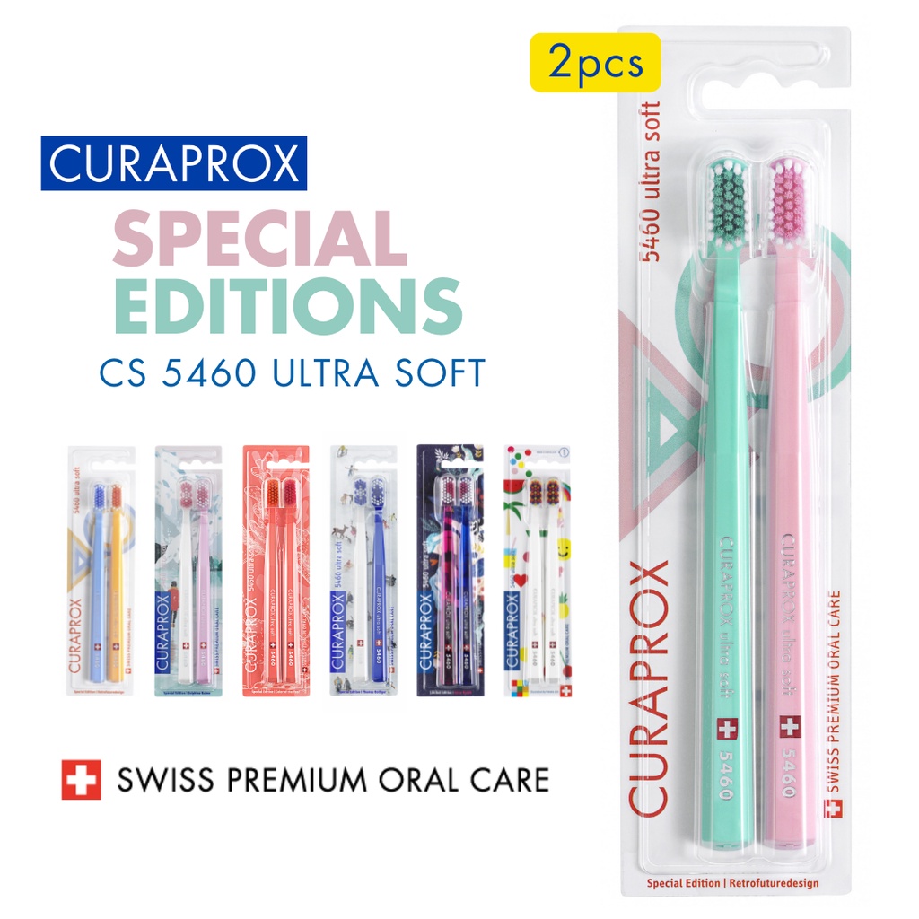 Curaprox Ultra Soft Toothbrush Special Edition Duos Cs 5460 2 Pcs For