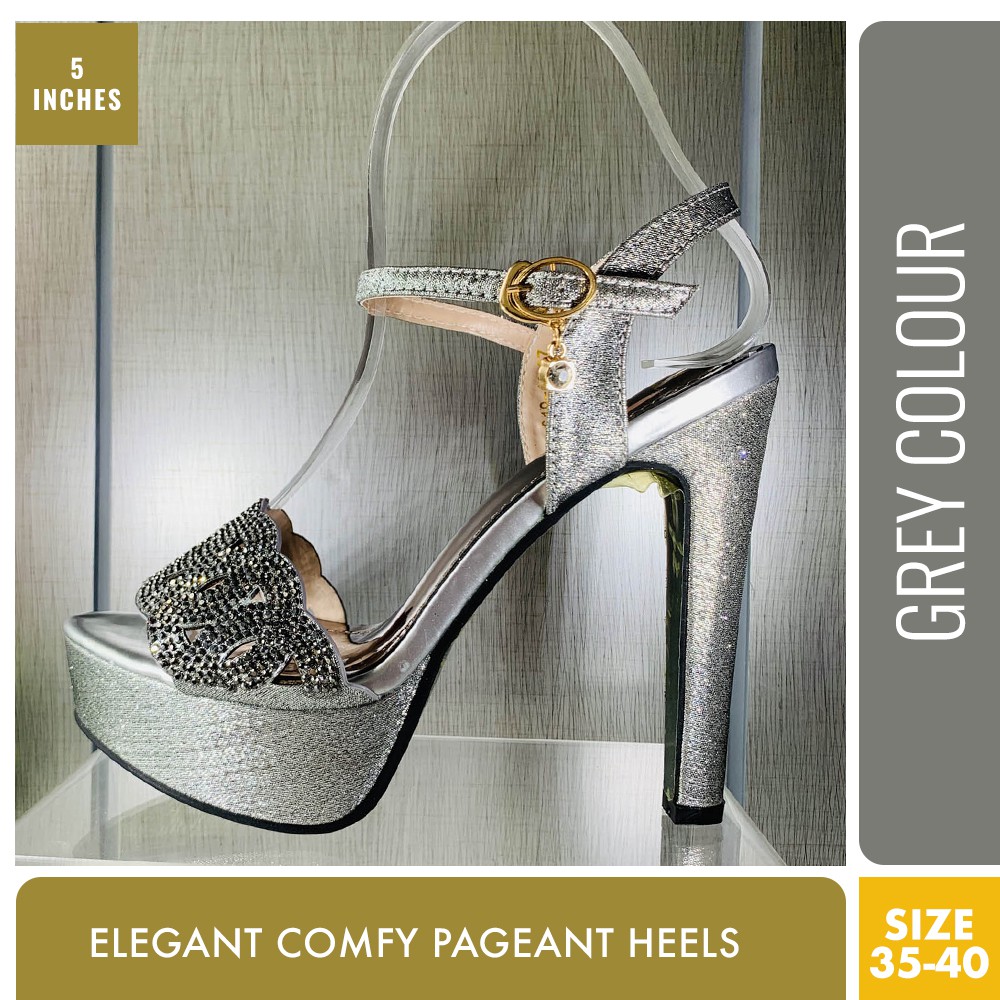 grey colour heels