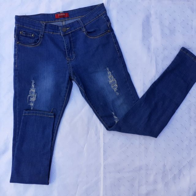 Skinny Ripped Jeans (Royson) Shopee Philippines