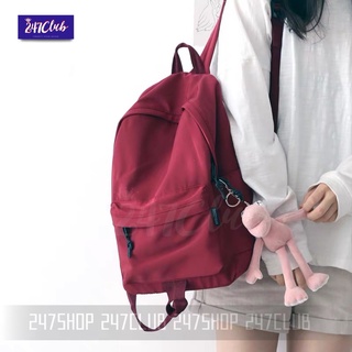 【Philippine cod】 247 Waterproof backpack Korean Style High School College Student plain color bac #7