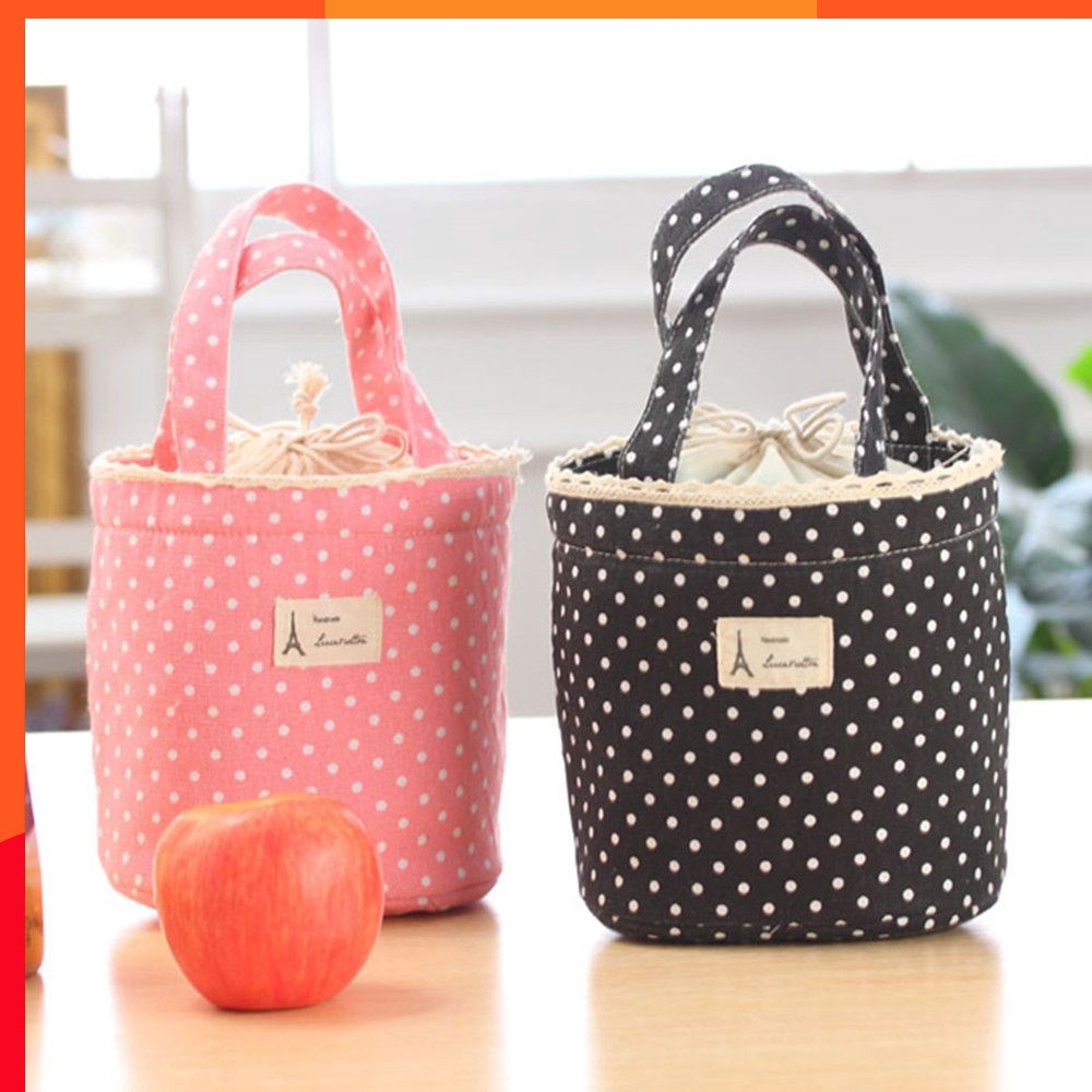 polka dot lunch bag