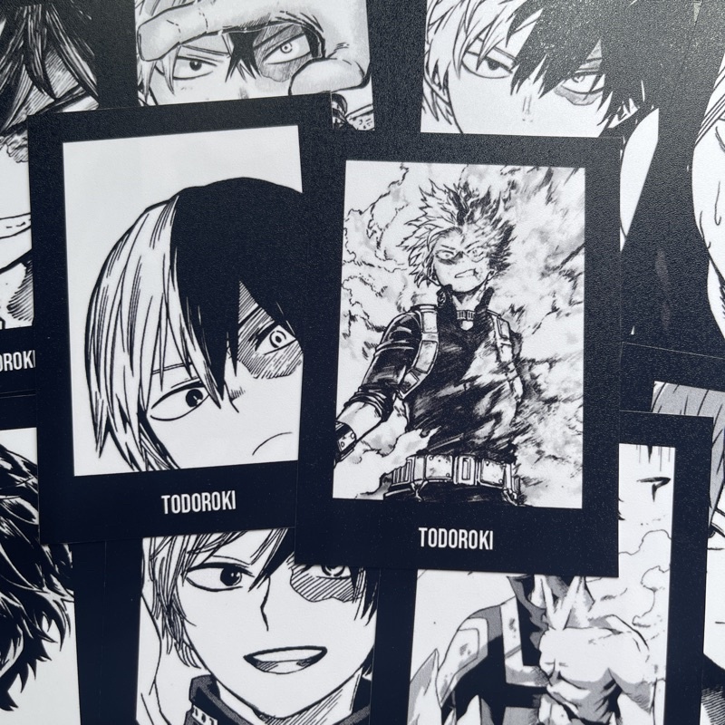 My Hero Academia Shoto Todoroki Black Manga Polaroid Shopee Philippines