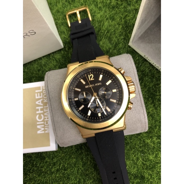 MICHAEL KORS Dylan rubber m gents pawnable mk watch | Shopee Philippines