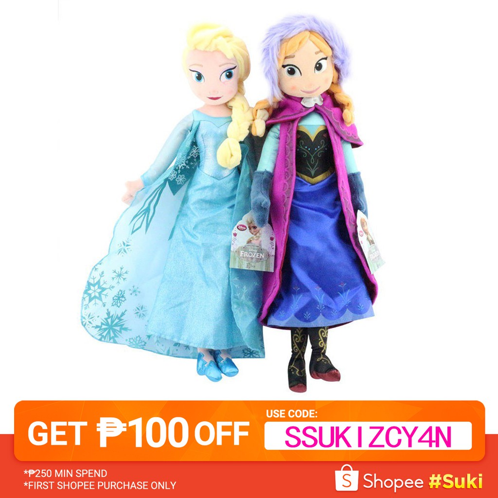 anna and elsa soft plush dolls