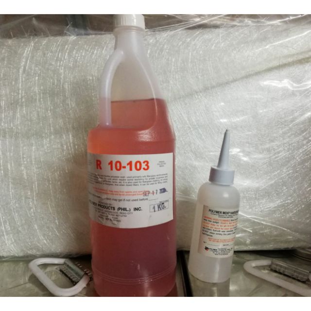 Premix Resin W/ Local Hardener & Fiber Mat 1kg Shopee Philippines