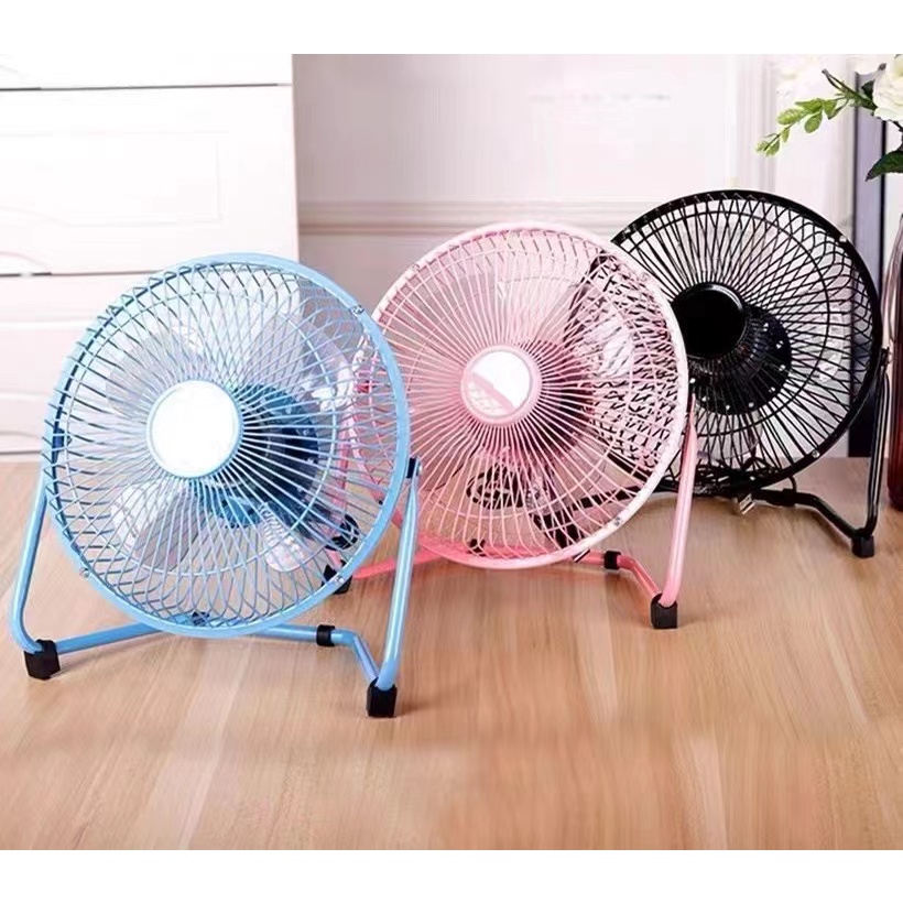 Mini USB Table Desk Personal Fan Metal Design, Quiet Operation 4" USB