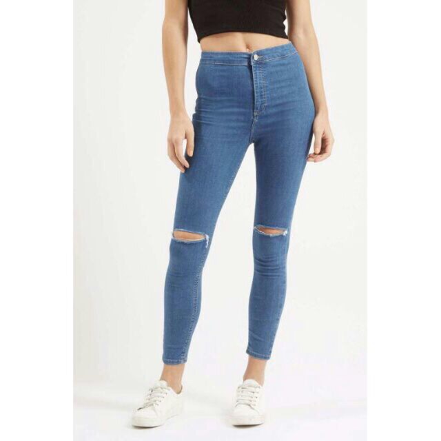 knee cut out jeans