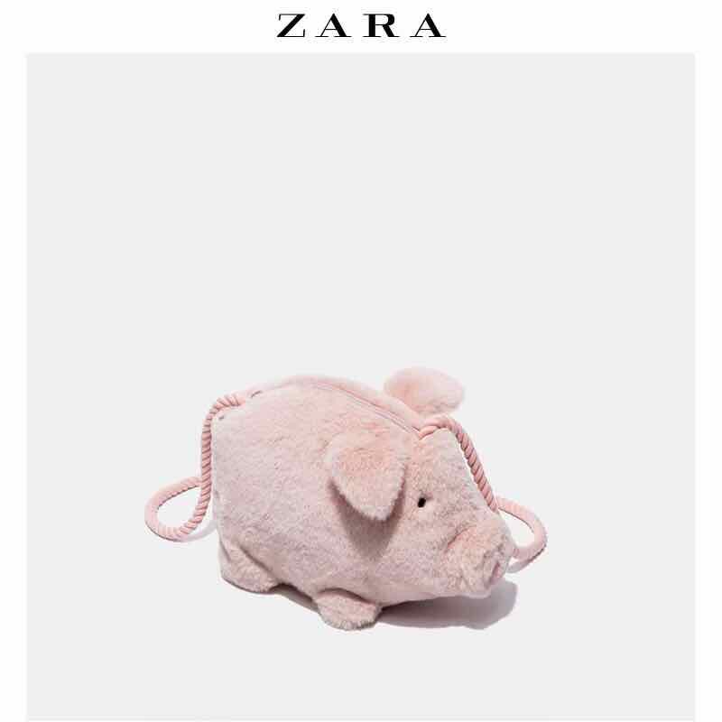 fuzzy pig crossbody bag