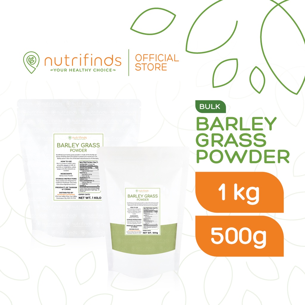 Nutrifinds® Organic Barley Grass Powder BULK Shopee Philippines