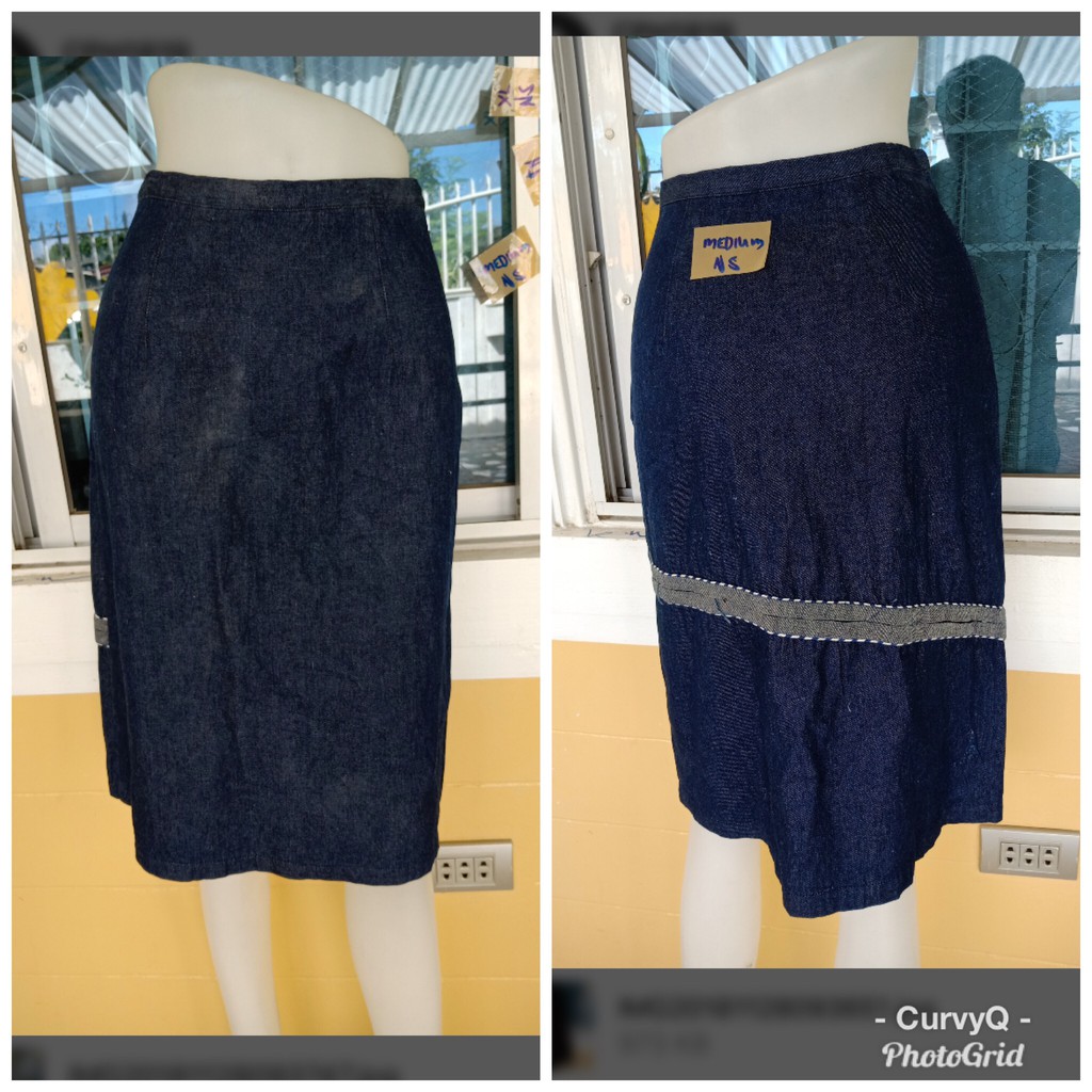 flattering denim skirt