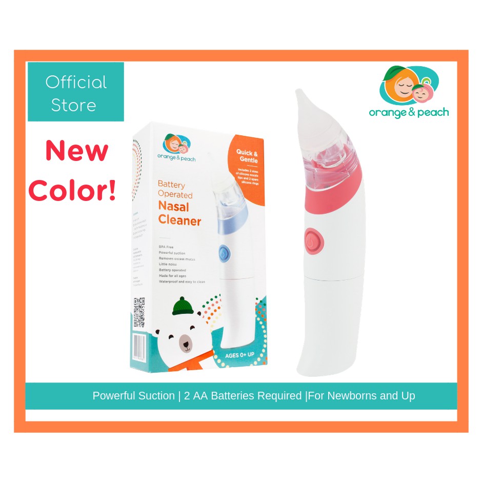 orange and peach nasal aspirator