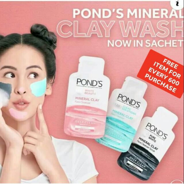 Pond S Pure White Mineral Clay Facial Foam Deep Clean D Toxx With Charcoal 90 G