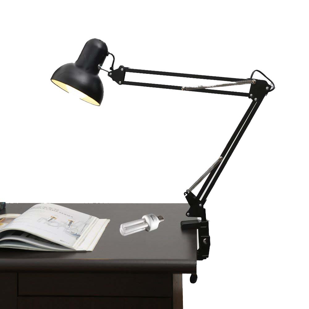 2in1 Adjustable Desk Lamp Clip Lamp Interchangeable Base