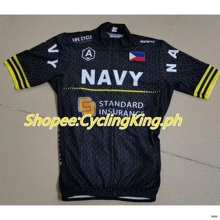 ◘  Navy Cycling Jersey Set Powerband Black Bibset 20D Gel Pad #1