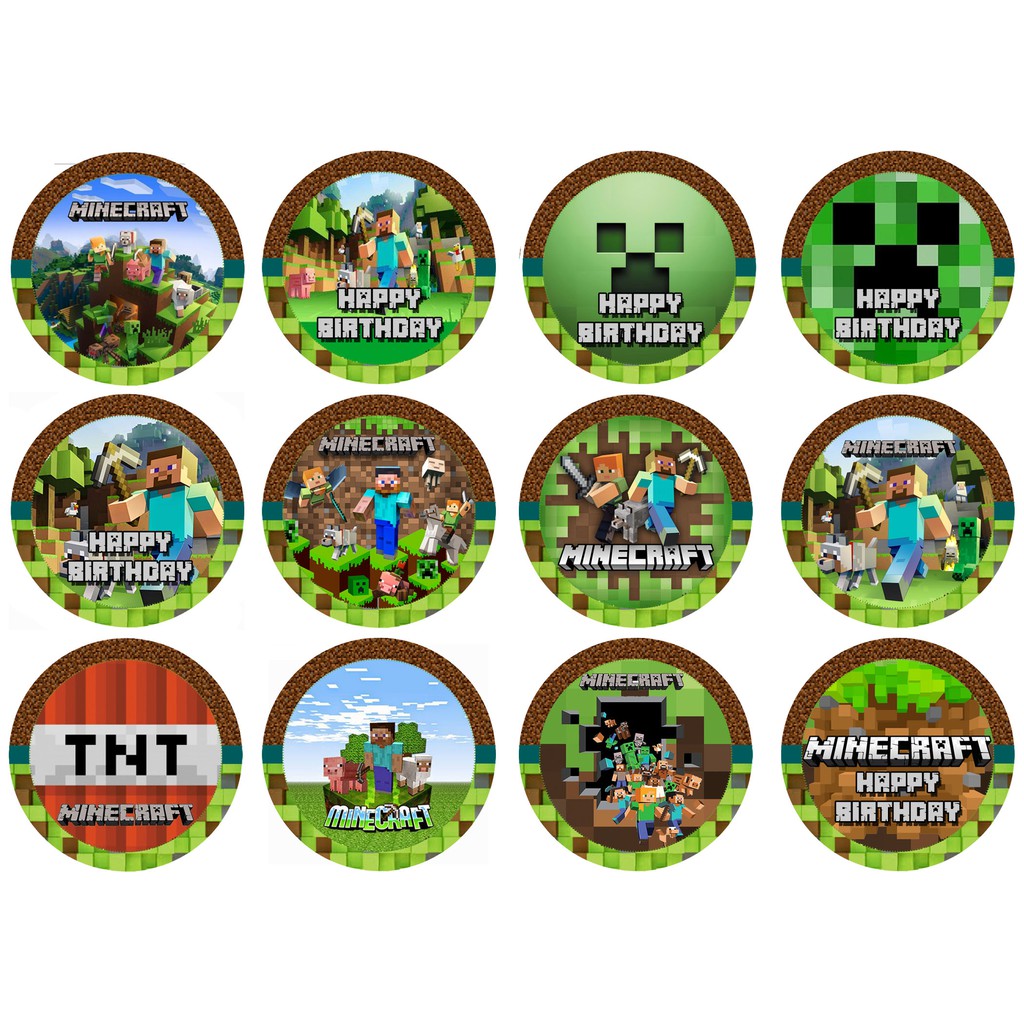 Minecraft Cupcake Topper Shopee Philippines