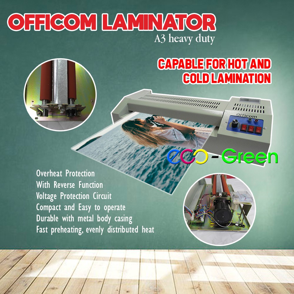 officom Laminator OS-320 Laminating Machine A3 size Laminator | Shopee ...