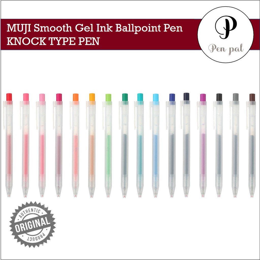 MUJI Smooth Gel Ink Ballpoint Pen KNOCK TYPE Shopee Philippines