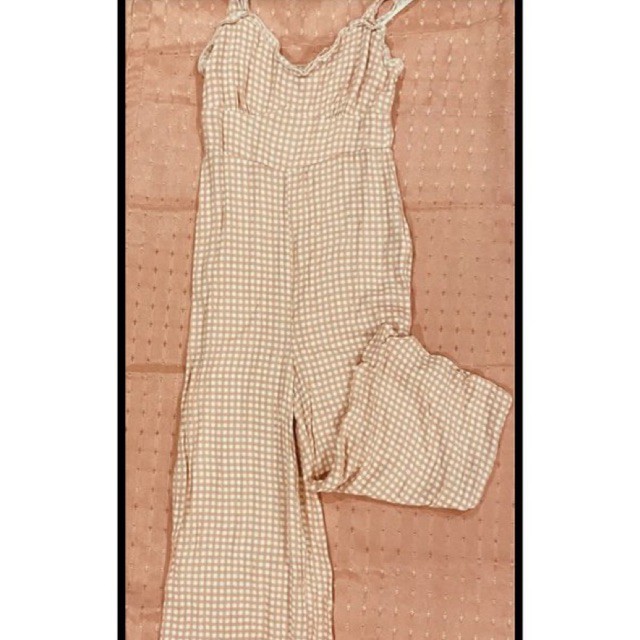 light pink overall dress