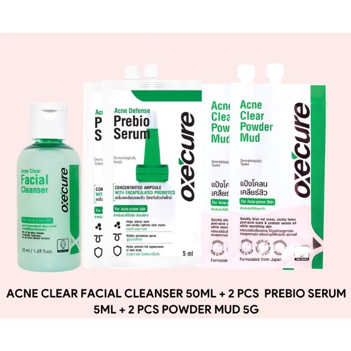 Oxecure Acne Care Starter Kit Cleanser Powder Mud Serum Shopee Philippines 4955