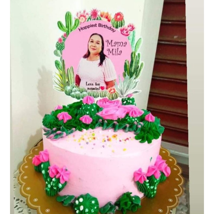 Cactus Flower Plant Theme Cake Topper Shopee Philippines