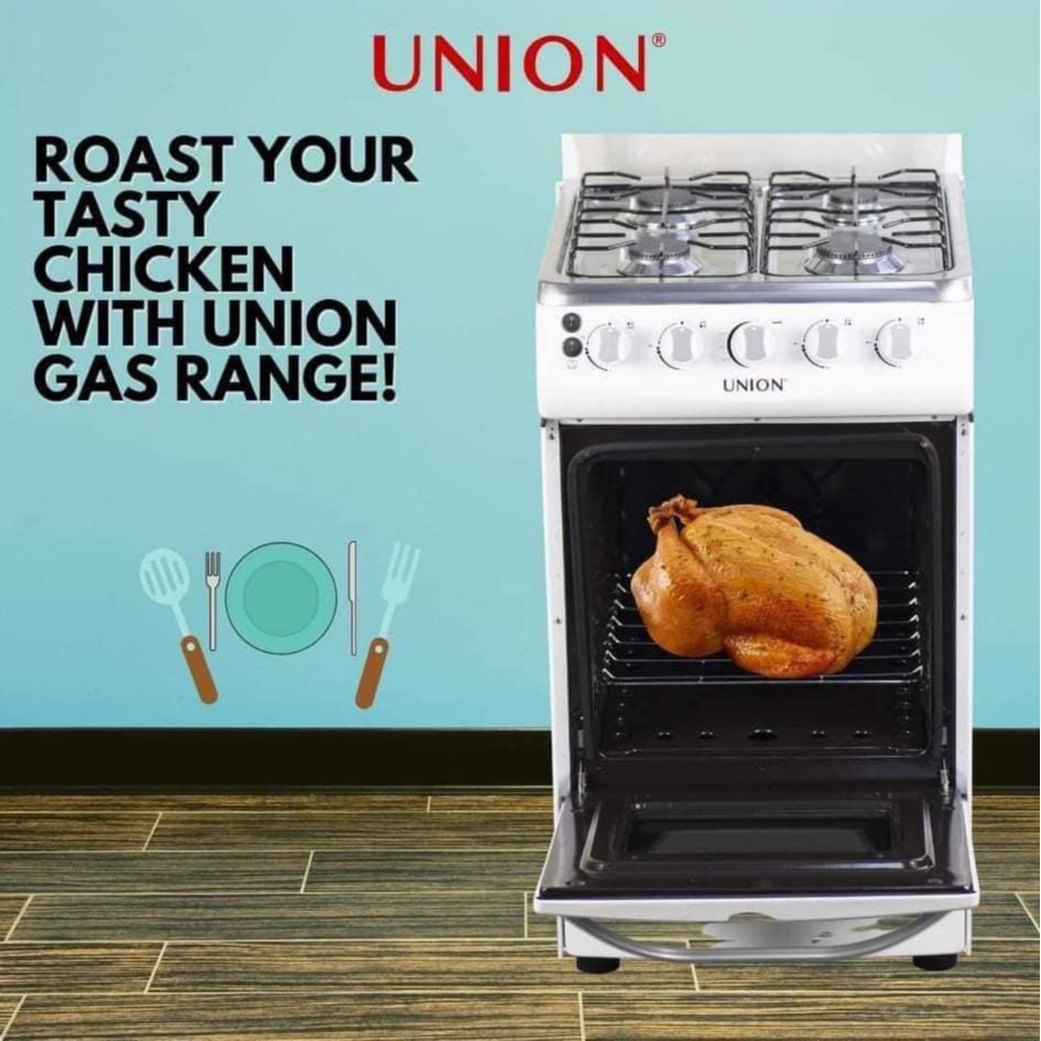UNION Gas Range with Oven 4 gas top burners with Automatic ignition