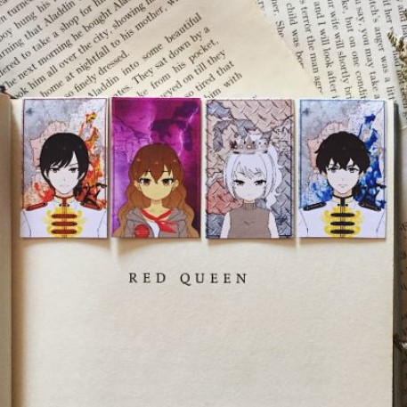 The Red Queen Anime Version Magnetic Bookmark Set Shopee Philippines