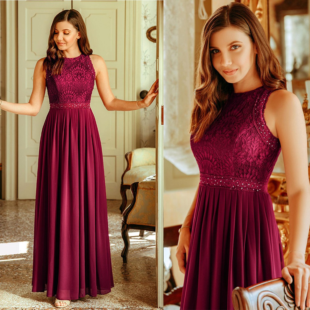 burgundy wedding dress guest