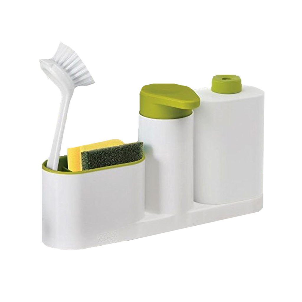 3in1 Sink Tidy Set Plus Built in Soap Dispenser Kitchen Organizer