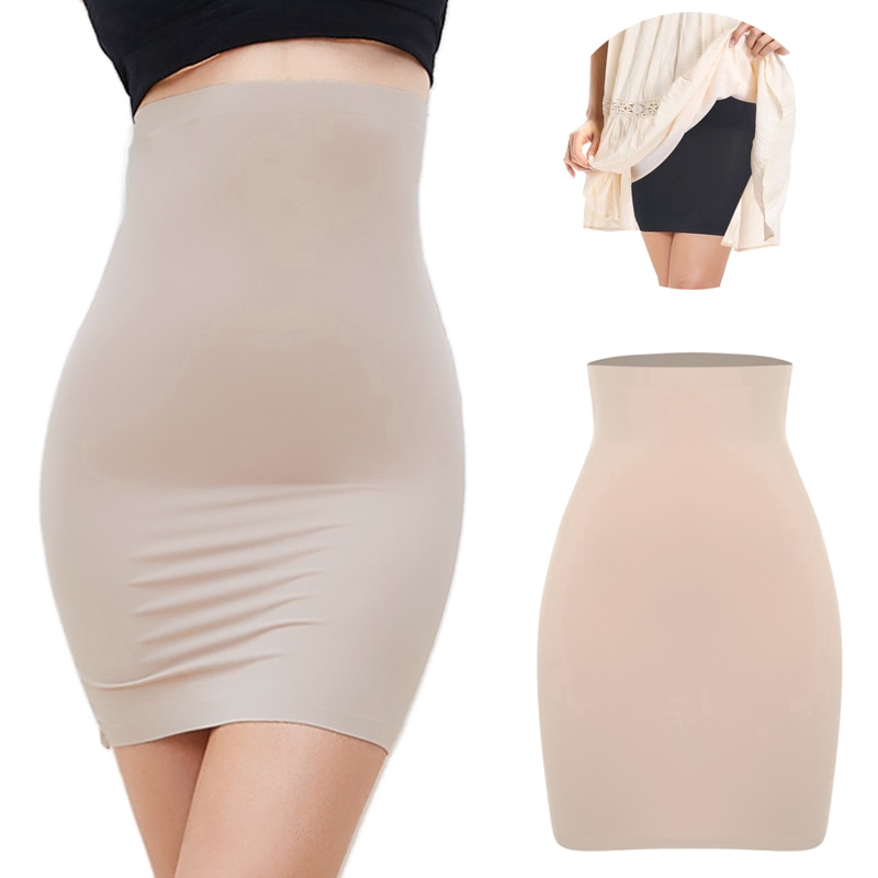 Shapewear Dress Slip for Under Dresses Half Slip Tummy Control Seamless Slimming Slip Body Shaper with Lace 