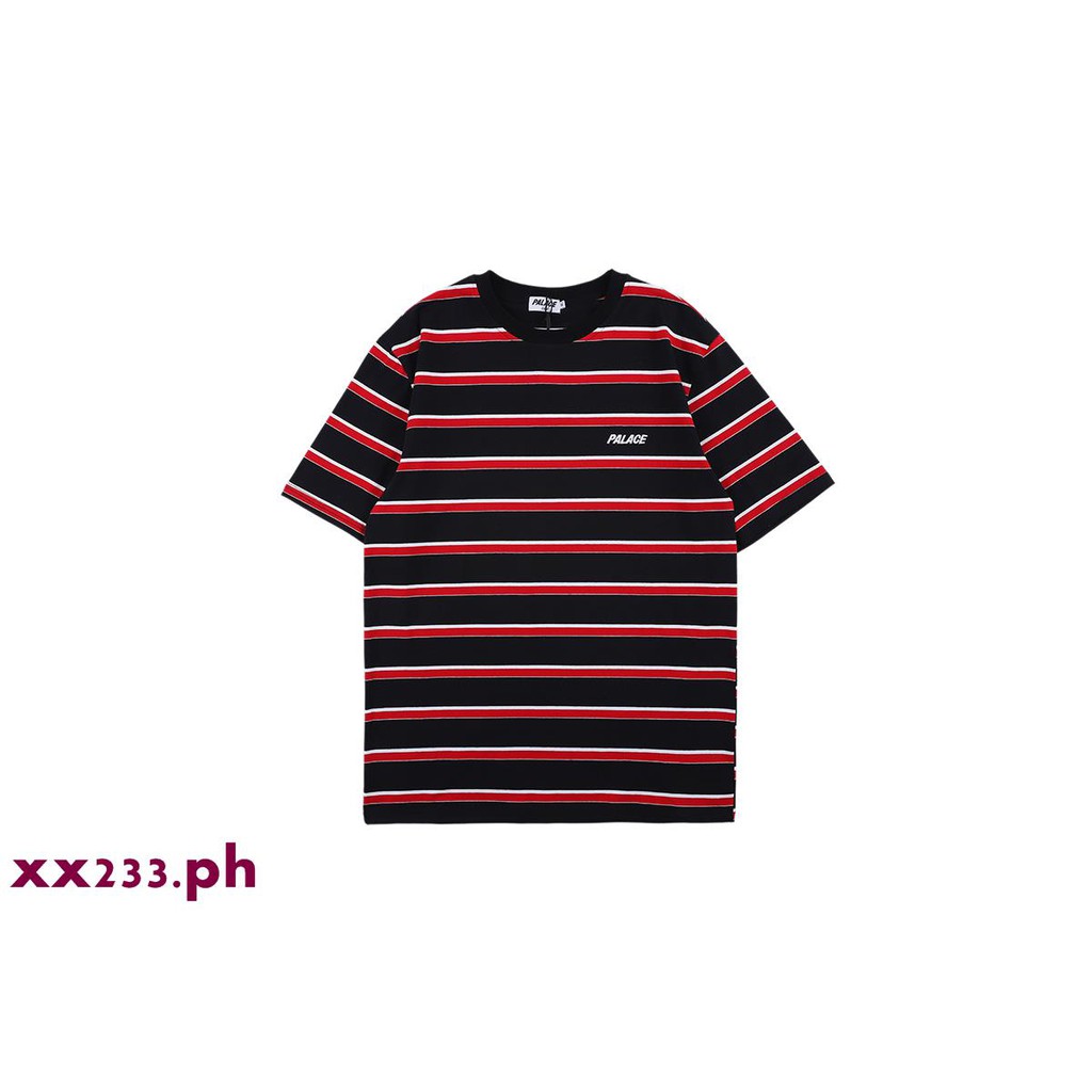 Palace Life Striped Shirt Embroidered Logo Short Sleeved T S Shopee Philippines - palace t shirt roblox image