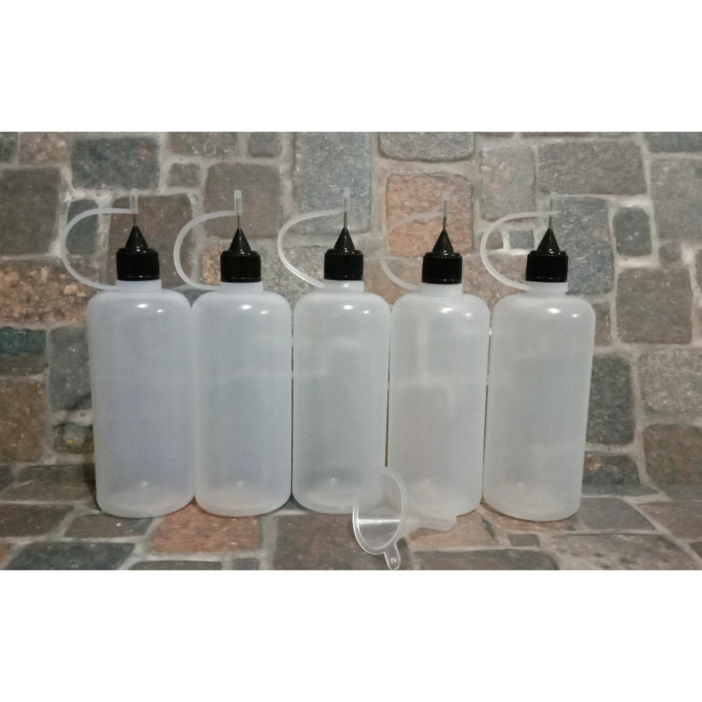 Liquidrip's 100 ml Needle tip Squeeze bottle (Black cap) with 1 pc Mini