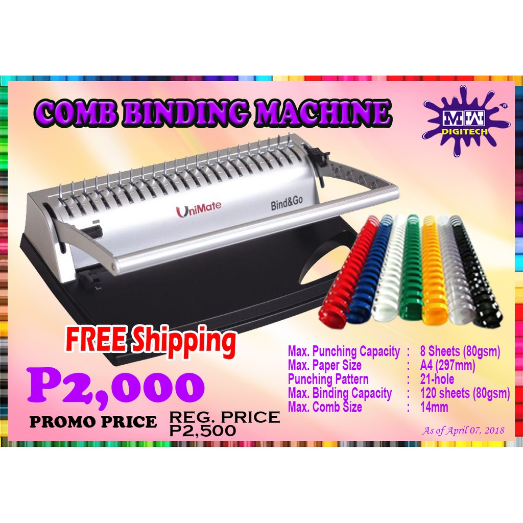 Comb Binding Machine A4 Shopee Philippines