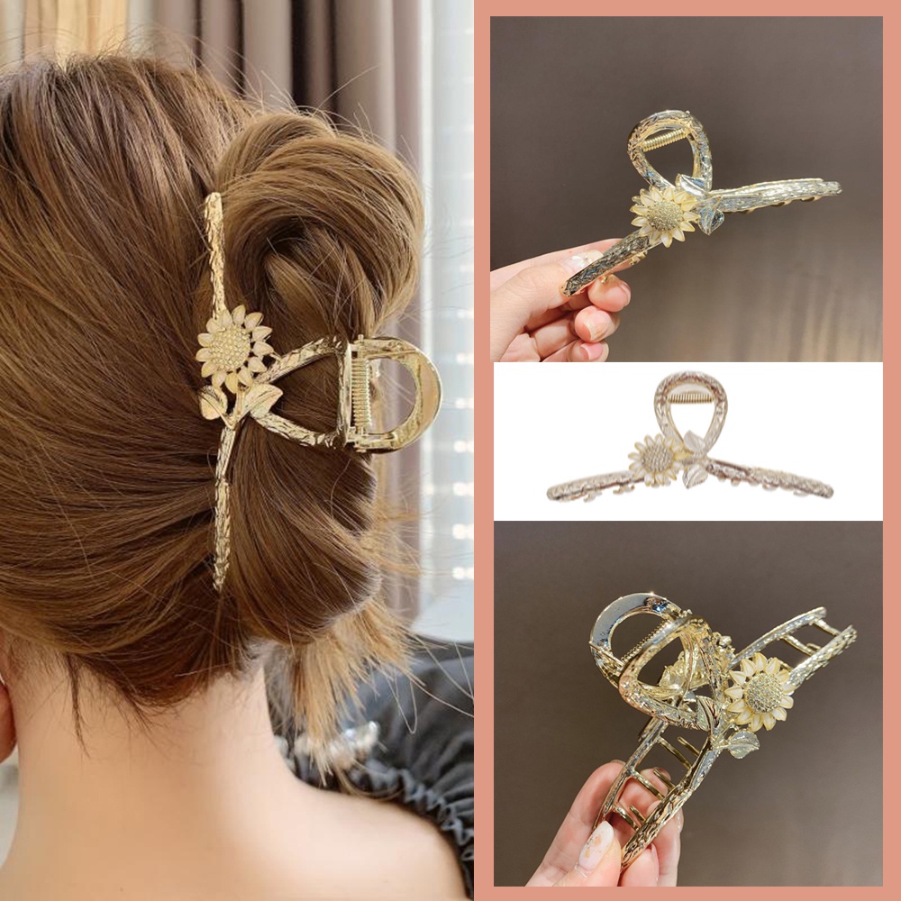 Korean Fashion Exquisite Design Hairpin French Style Large Size Hair Clips  Hair Accessories Women | Shopee Philippines