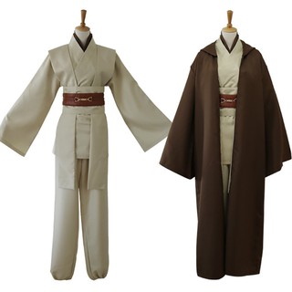 Hot Sale New Star Wars Anime Cosplay Costume For Women Men Halloween Fancy Jedi Knight Anakin Disguise May The Force Be With You Shopee Philippines - tan jedi robes pants roblox