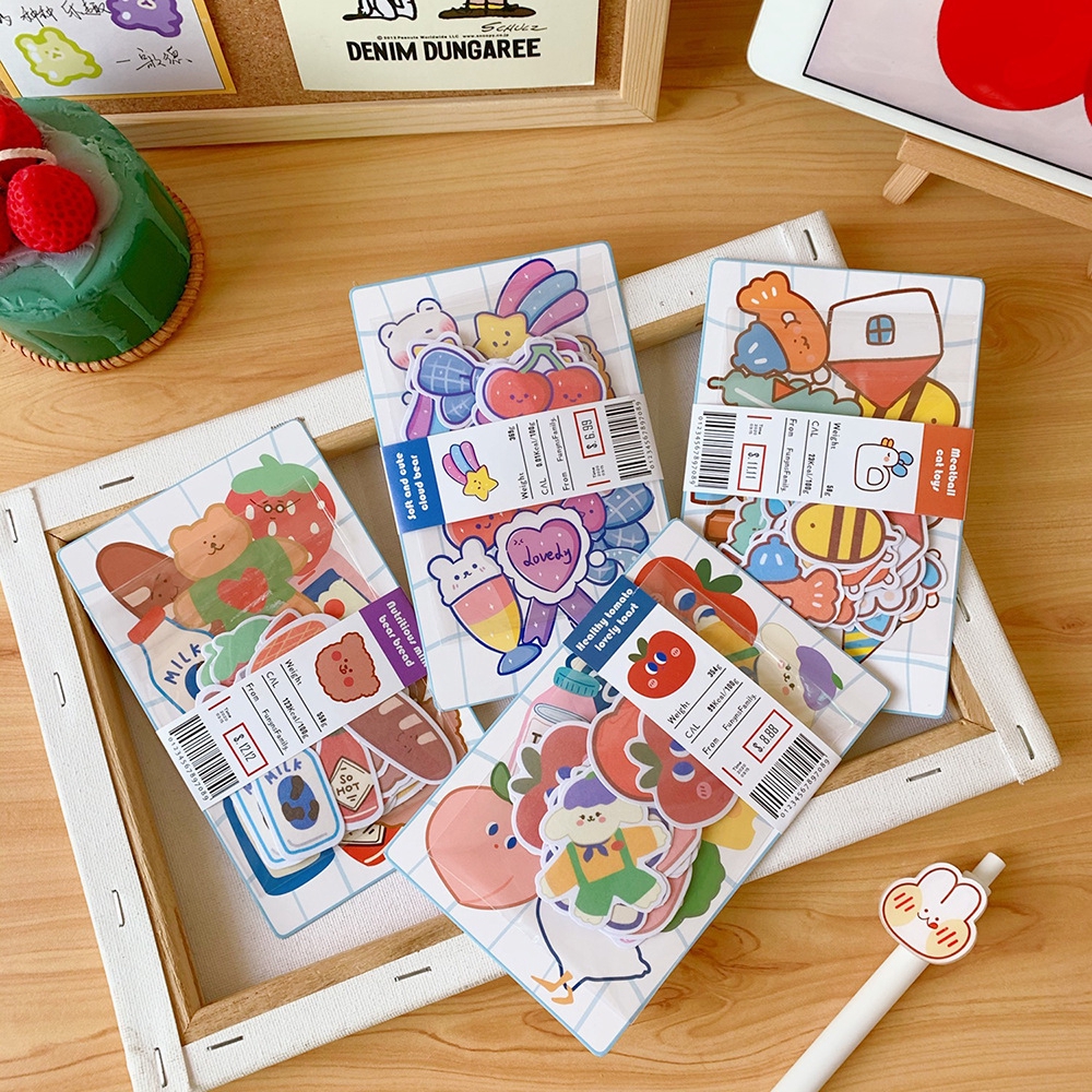  Korean  Ins Cartoon Cute Gummy Bear Sticker  Shopee 