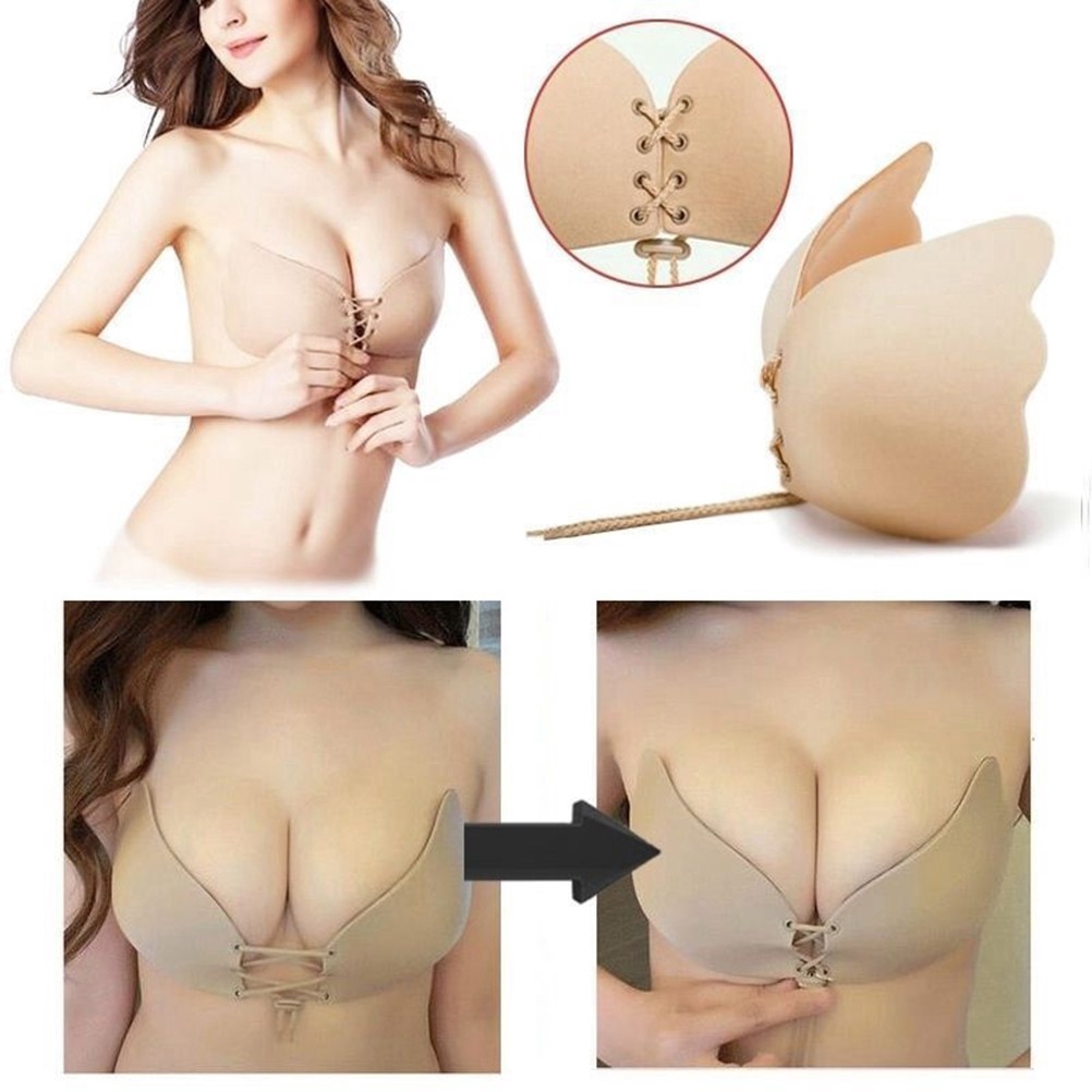 strapless gel bra