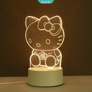 3D Light Acrylic Anime My Melody Cinnamoroll Kuromi Purin Dog Kawaii ...