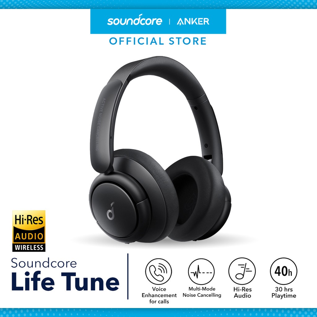 Soundcore Life Tune XR by Anker Wireless Active Noise-Cancelling Over ...