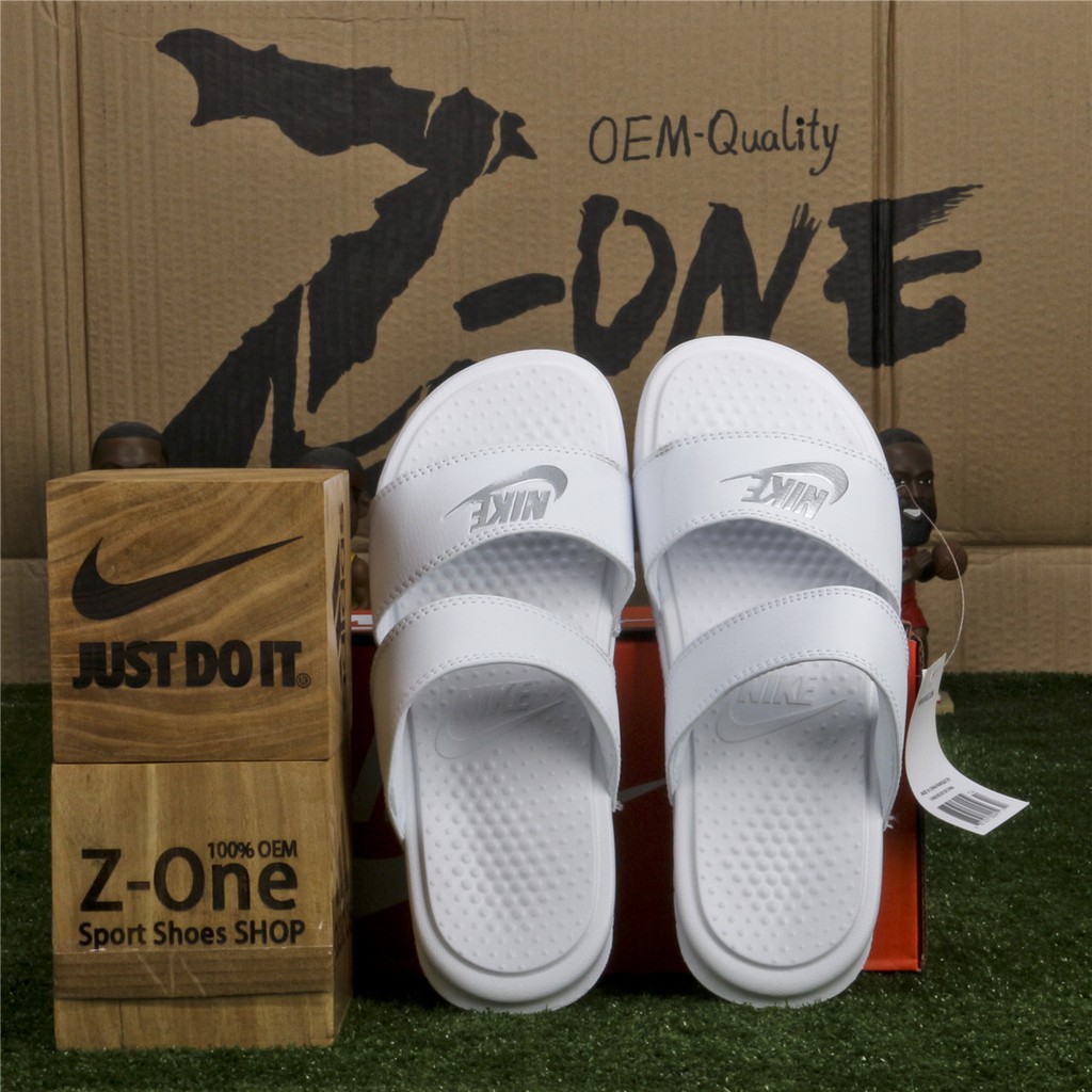nike duo slides white