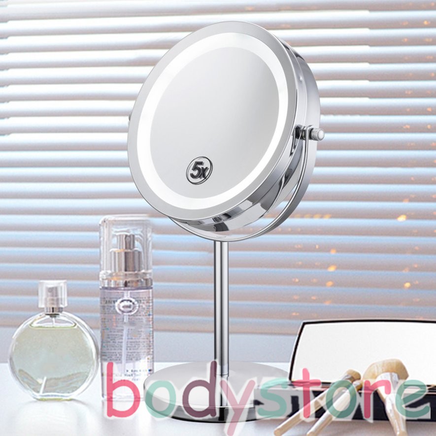 round makeup mirror with lights