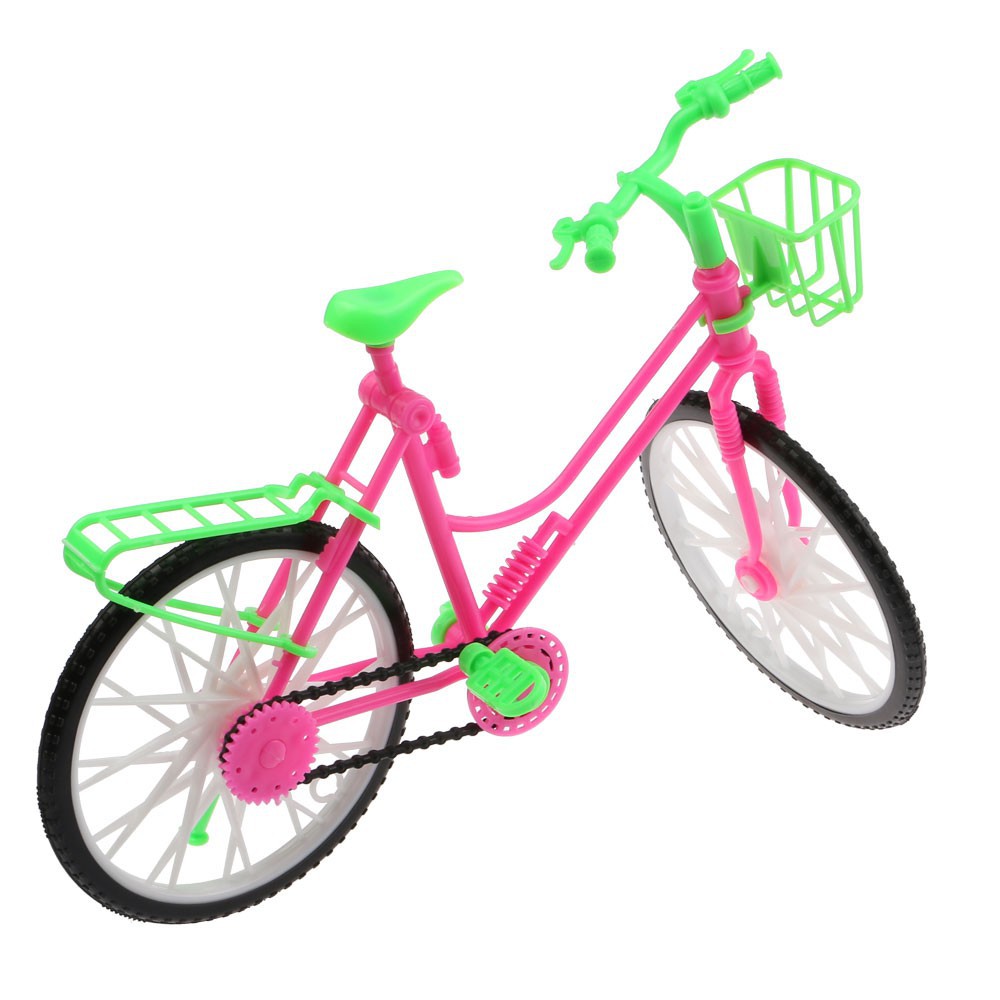green bike with basket