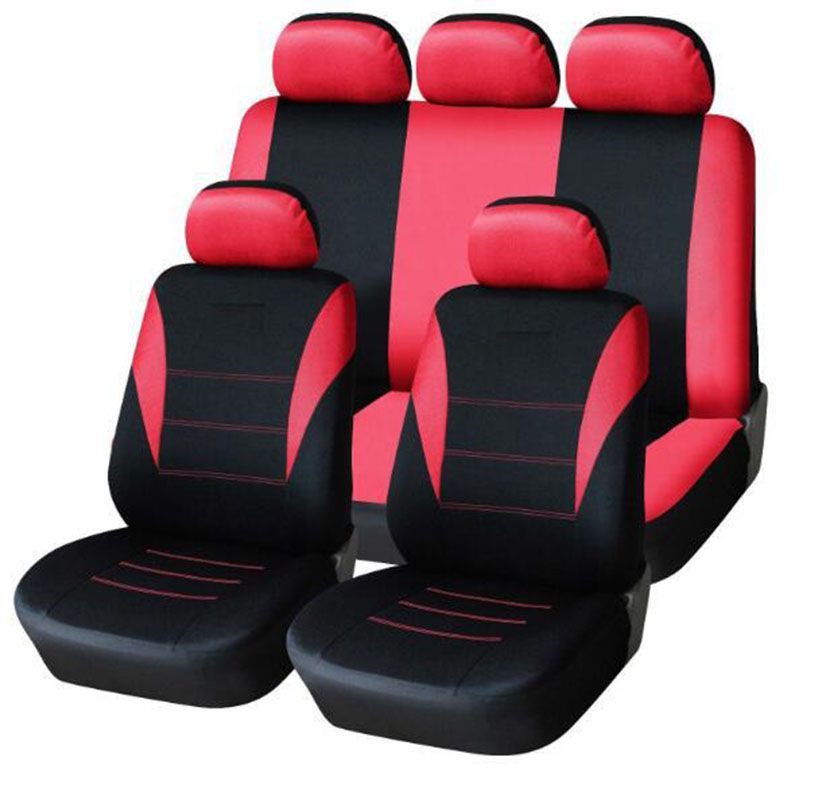 9pcs/ Set Universal Car Seat Covers Front Rear Head Rests Full Set Auto