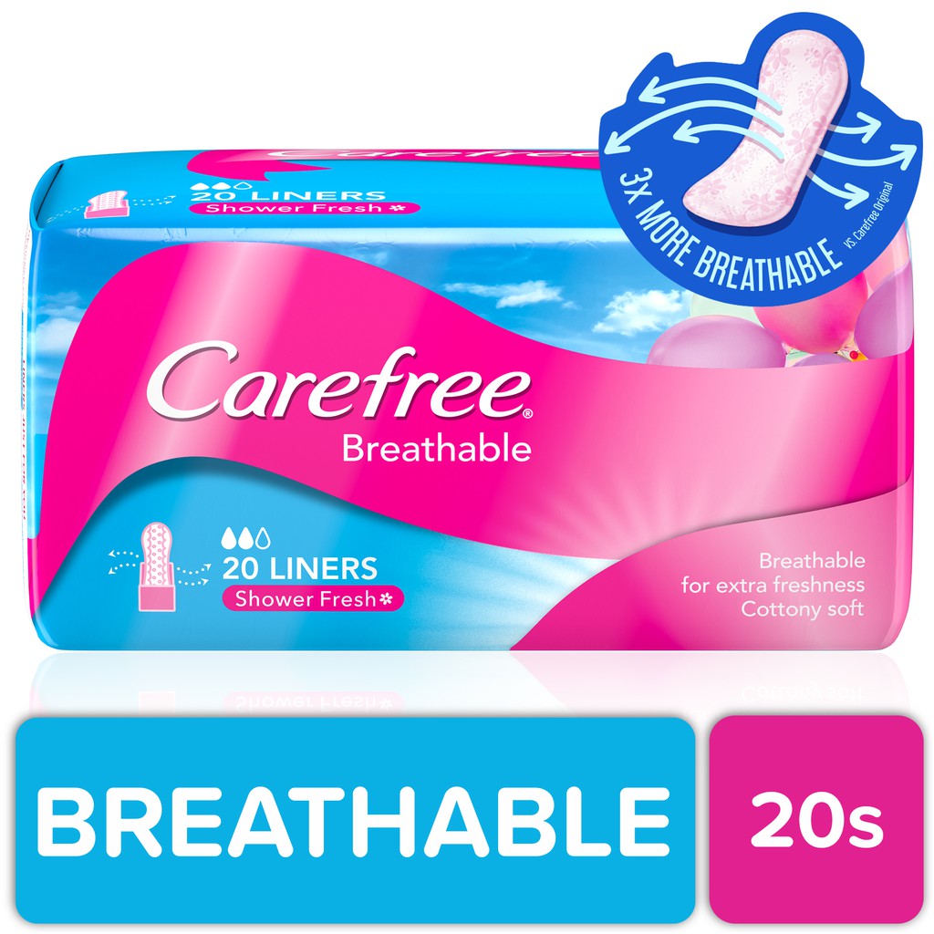 Carefree Breathable Panty Liners 20s | Shopee Philippines