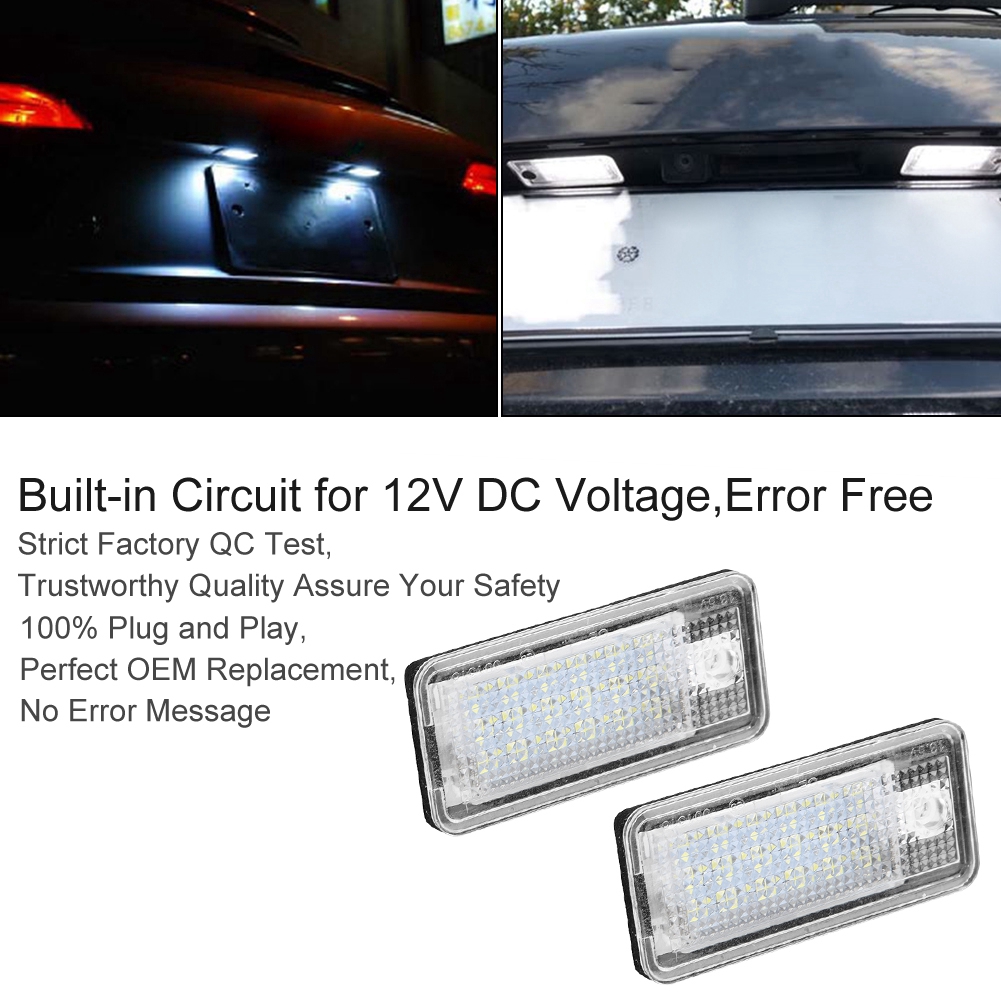 audi a3 number plate light warning