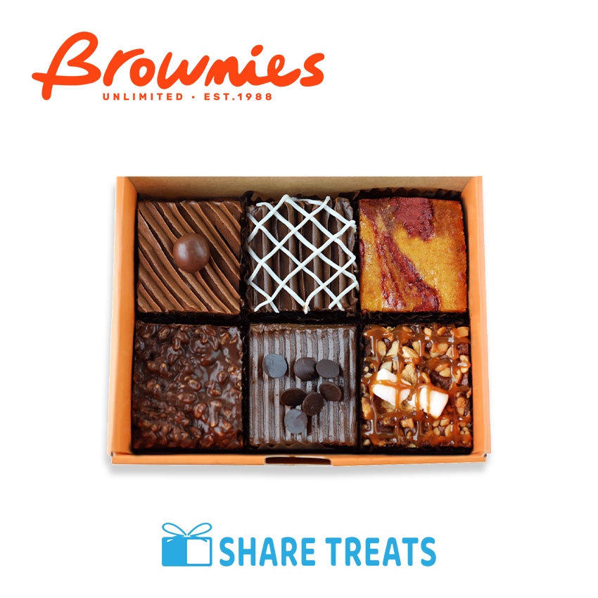 Brownies Unlimited Box of 6 (preassorted) (SMS eVoucher) Shopee