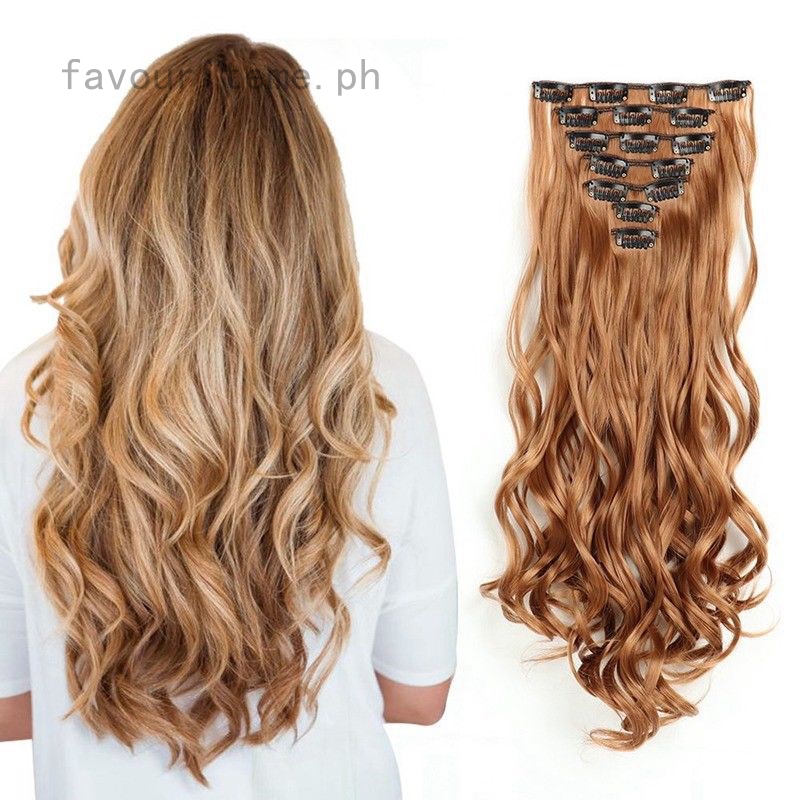 Favouriteme Thick Full Head Weft Clip Natural Hair Extensions As