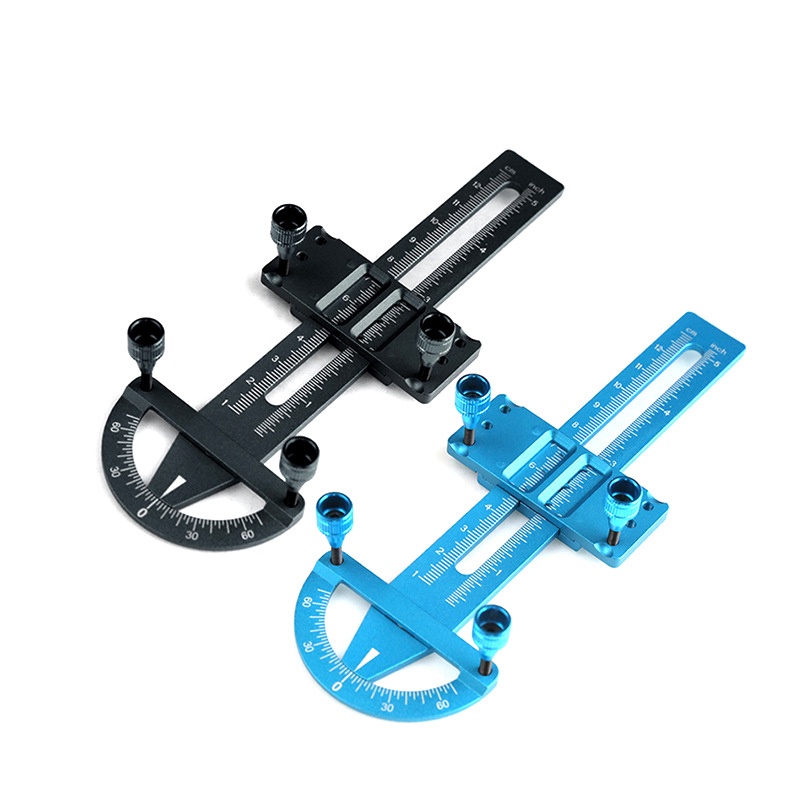 3 In 1 Height Gauge Ruler Aluminum Metal Parts Wheel RC Road Car Set Up Tool Chassis Camber Ride