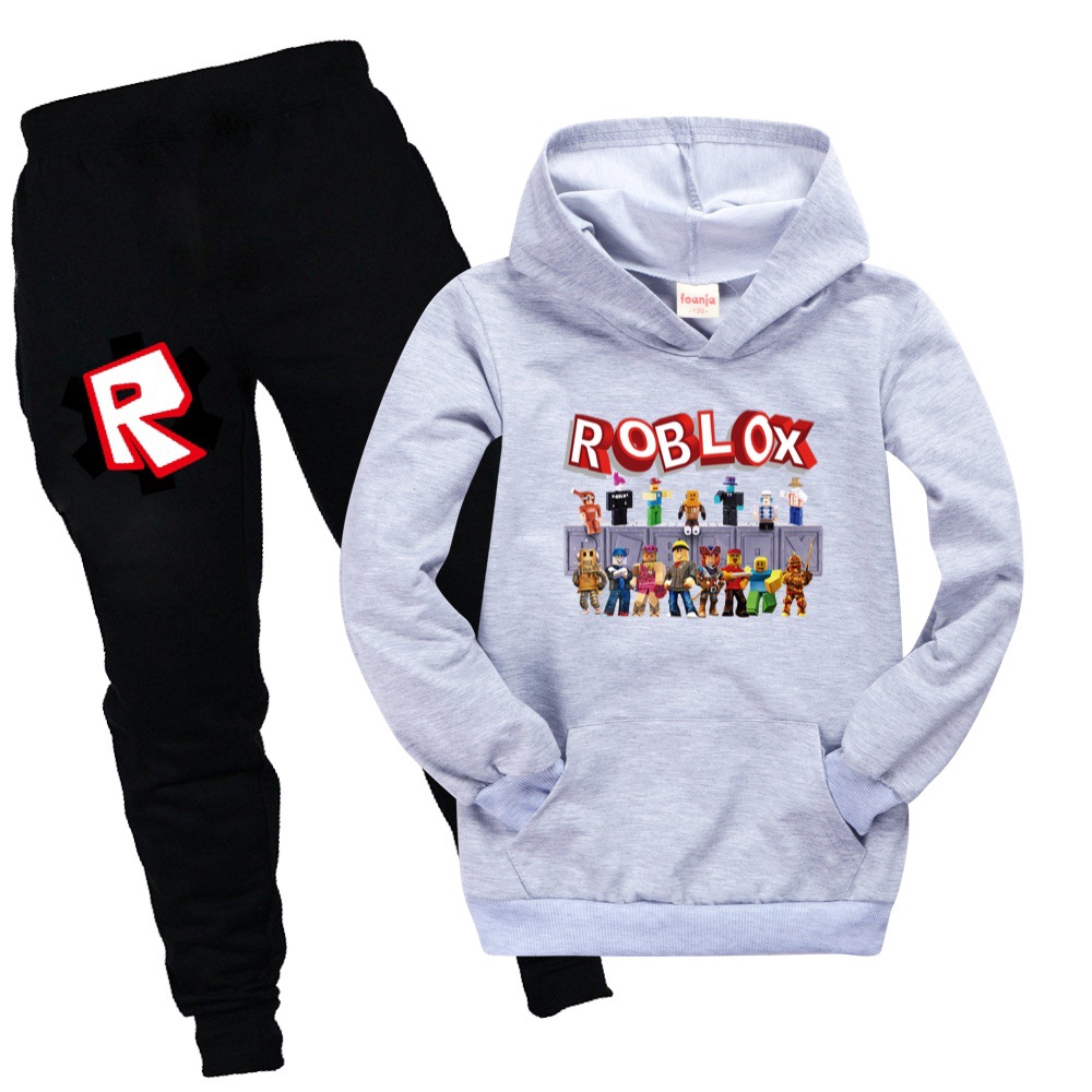 Roblox Hoodies Pants Suit Kids Hoodies With Pocket For Boys And Girls Two Pieces Set Sweatshirt Shopee Philippines - details about roblox boys girls kids hoodies sweatshirts pullover pants spring fall clothing