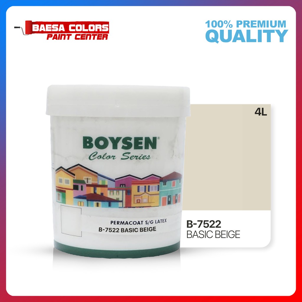 BOYSEN PERMACOAT LATEX PAINT COLOR SERIES BASIC BEIGE B7522 4L