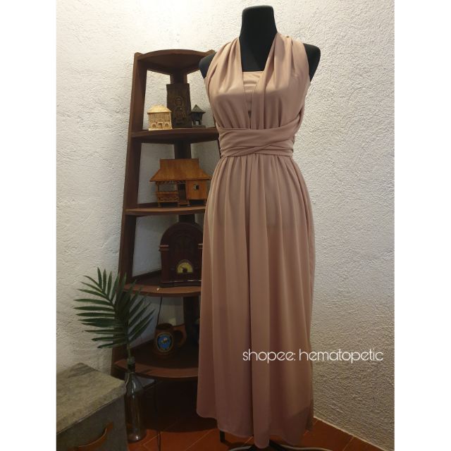 brown infinity dress